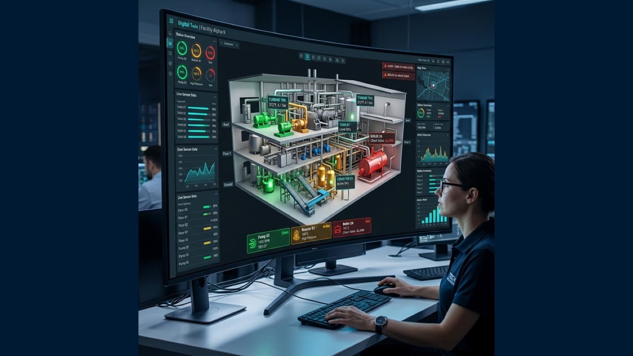 Digital Twin Visualization Background