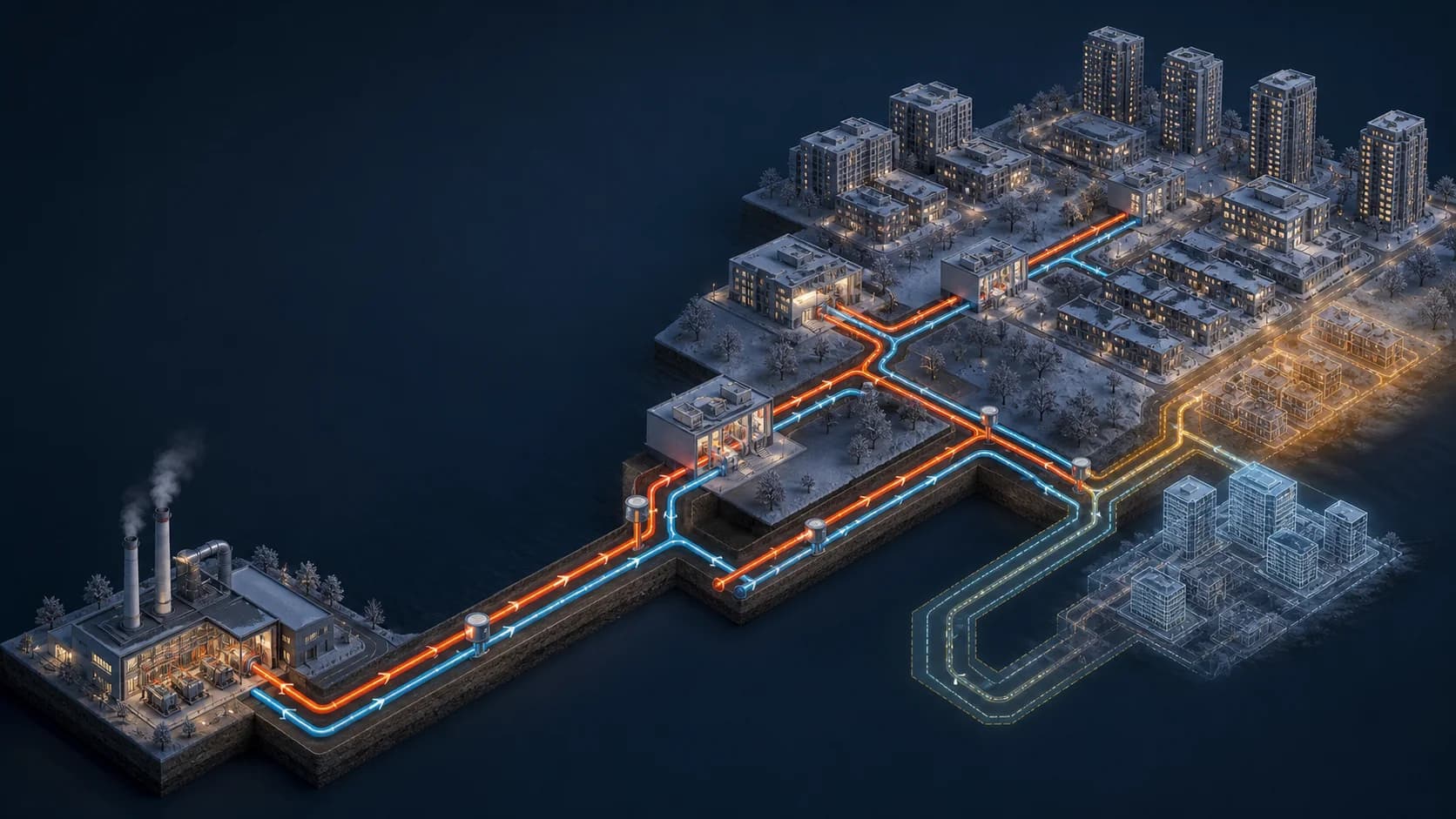 Connected operating zone