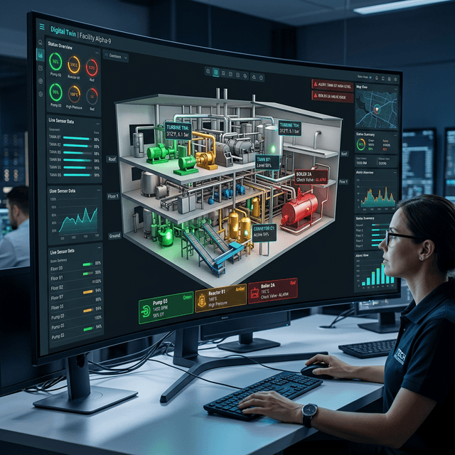 Digital Twin Visualization Background