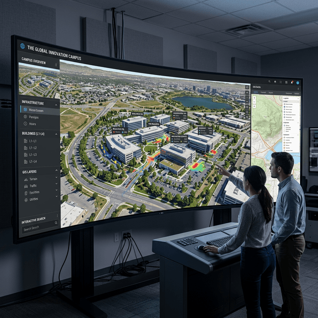Campus and multi-building visualization