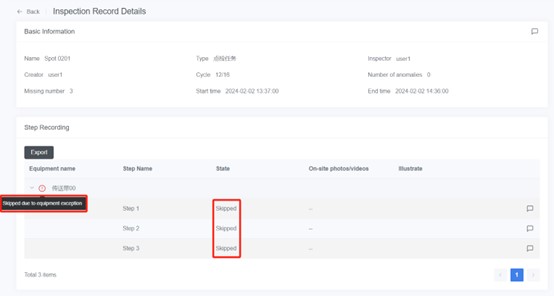 checklist Skip equipment checks | DataMesh