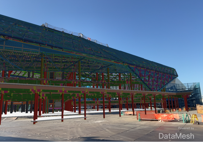 DataMesh + Toda Deployed Digital Twin for  Construction Simulation of the SAGA Arena